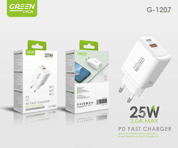 Cargador Rápido 25W PD – Carga tu Móvil en Minutos con Power Delivery