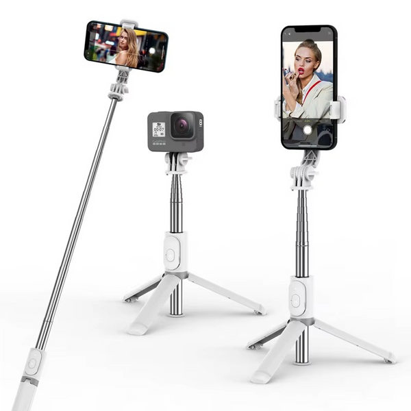 Palo Selfie Extensible Q02 con Trípode y Disparador Bluetooth – hasta 103 cm