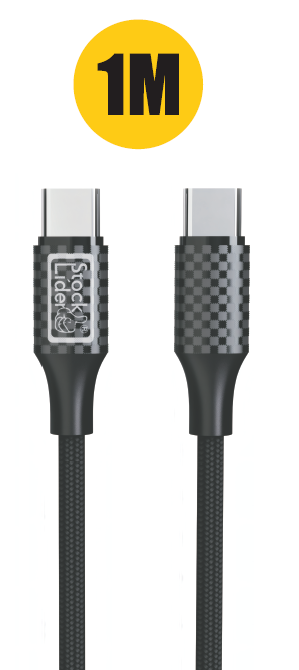 Cable USB-C a USB-C 1M – Carga Rápida 2.4A y Transferencia de Datos a 500 Mb/s