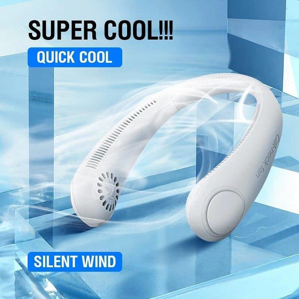 Ventilador de Cuello Portátil sin Aspas – Silencioso, Seguro y Manos Libres