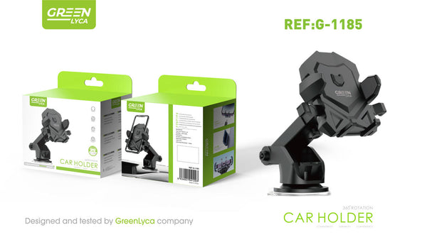 Soporte de Móvil para Coche con Ventosa Adhesiva y Rotación 360°